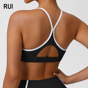 RUIQUWIN Women's High Support Backless Sports Bra Lightweight Seamless Four-Way Stretch Breathable Quick Dry Yoga Workout - Product Image 1
