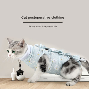SinSkyanzüge Baumwolle Katzen-Rehabilitations-<span class=keywords><strong>Body</strong></span>-Baumwolle atmungsaktiv Kätzchen-Rehabilitationsbekleidung Chirurgie-Pjama Hundespjama für Katzen - Product Image 6