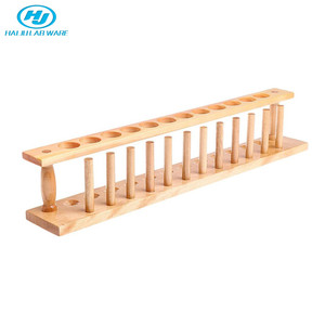 Haiiju ที่วางหลอดทดลอง12รูขนาดเส้นผ่านศูนย์กลาง22มม. ที่วางหลอดทดลองทำจากไม้ - Product Image 2