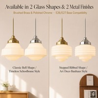 Lampe de plafond nordique de style moyen-ancien, pour balcon, chambre, couloir, entrée, luminaire suspendu rétro en laiton doré et verre