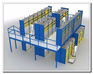 Полка для промышленных складов, мезонинная полка с многоуровневой стальной платформой, система стеллажей от производителя - Product Image 6