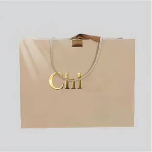 Sacchetti Regalo di Lusso Personalizzati in Carta Bianca con Manici per Scarpe e Abbigliamento, Ecologici e Riciclabili, Stampa Serigrafica - Product Image 1