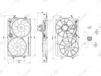 Ventilador de Refrigeración para Radiador a Prueba de Polvo 1075132, Ventilador de Radiador para Ford Focus 2.0 Tdci