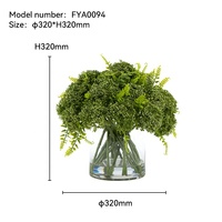 Bunga Buatan Tangan Hemat Biaya dari Rumput Oat Hijau, Kepala Bunga Kaca, Vas Kaca, Hari Valentine, Pernikahan, Ukuran Sesuai Pesanan, Dekorasi Rumah