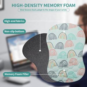 แผ่นรองเมาส์และคีย์บอร์ด PORON แบบมีโลโก้กราฟฟิตี้ตามสั่ง พร้อมที่รองข้อมือ  วัสดุเมมโมรี่โฟม  ออกแบบตามหลักสรีรศาสตร์  กันลื่น  สำหรับเล่นเกมและใช้งานในสำนักงาน - Product Image 6