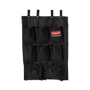 Chariot de service de chambre Labmi à 9 compartiments, sacs de livraison noirs, équipement de service pour l'accueil mural - Product Image 1