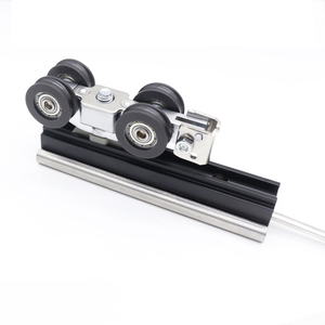 Ruedas de hierro modernas para puertas correderas, riel de rodadura de alta resistencia, riel de hierro colgante para puertas/cortinas correderas, riel cuadrado de hierro de alta calidad para un deslizamiento suave. - Product Image 5