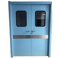 Puertas Dobles de Acero Inoxidable con Ventanas de Observación para Uso en Hospitales, Fábricas y Laboratorios