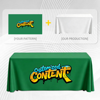 Bannière de table rectangulaire personnalisée avec design de nappe publicitaire, en fibre de polyester multi-usage