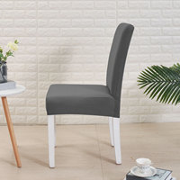 Housse de protection élastique pour chaise de salle à manger, nouveau design, couleur unie, 100% imperméable, très mince, amovible et lavable