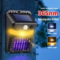 Lampe Solaire LED Puissante Anti-Moustiques d'Extérieur 365UV avec Capteurs de Mouvement pour Jardins et Parcs, Corps de Lampe en ABS