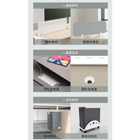 Bureau d'ordinateur pour 4 personnes, double poste de travail moderne pour bureau, salle d'étude ou espace de travail partagé