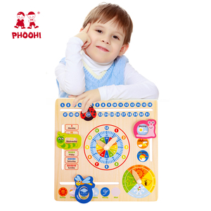 Mainan Gantung Multifungsi 6 Dalam 1, Mainan Gantung Edukasi Anak Usia Dini Grafik Cuaca Tanggal Kalender Kayu - Product Image 2