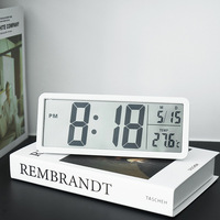 Nouvelle horloge murale multifonctionnelle murale et montée sur table Température Date Semaine Affichage Grandes horloges numériques