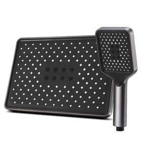 Ensemble de douche à main avec pommeau de douche pluie pressurisé, réglable sur trois niveaux, pour salle de bain - Product Image 3