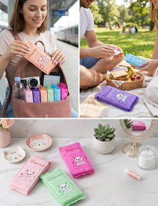 Toallitas Húmedas Personalizadas con Logotipo de Fábrica, Mini Toallitas Desechables Ecológicas, Muestra Gratis, Toallitas para Bebés - Product Image 3