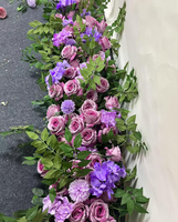 LANJO Hoogwaardige groothandel zijden rozen bloemen bloemstuk bruiloft rij decoratie kunstmatige bruiloft boog bloem voor tafel