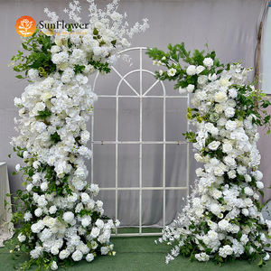 Sunwedding dev yeşil ve beyaz yapay gül kemer kapısı düğün sahne gelin noel satılık giriş - Product Image 1