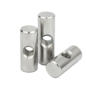 Écrou de barillet à tête marteau pour assemblage de meubles, chevilles M6 en acier inoxydable 304, trou transversal pré-percé pour écrou de connexion encastré - Product Image 1