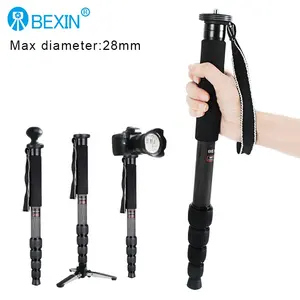 BEXIN Extendable Lightweight Telescopic Carbon fiber 1570mm Height Camera Monopod For Canon Sony and DSLR Camera