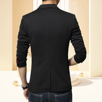 En stock hommes Blazer de haute qualité Angleterre mode Slim Fit Blazer élégant affaires décontracté fête mariage costume manteau