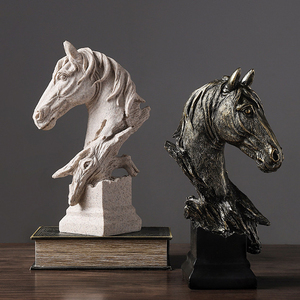 <strong>Retro</strong> Horse Head Ornaments Home <strong>Decoration</strong> Office Ornaments Resin Crafts <strong>Decoration</strong> - Product Image 2