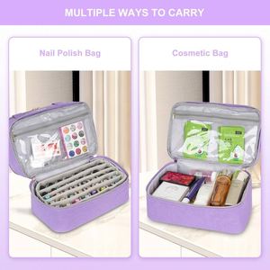 Free sample Nail Polish Storage <b>Box</b> 80 Bottles Large Capacity <b>Removable</b> Bags Women's Nail Art Tools Essential Oils Cosmetics Set - Product Image 2
