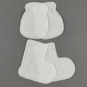 Mitaines et couvre-pieds jetables anti-rayures pour nouveau-nés en non-tissé avec manchons élastiques pour la photothérapie à la lumière bleue - Product Image 4