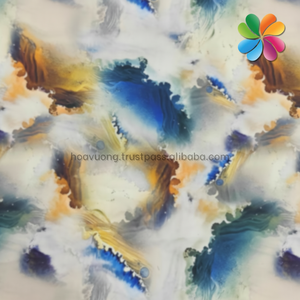 Tissu en soie 100D à impression numérique, motif floral 3D, matière douce, respirante et lisse, OEM et ODM - Product Image 1