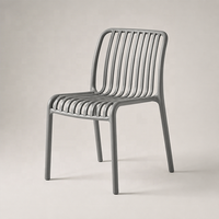Chaise de salle à manger empilable en plastique pour restaurant, café, hôtel, cuisine, événement, intérieur et extérieur