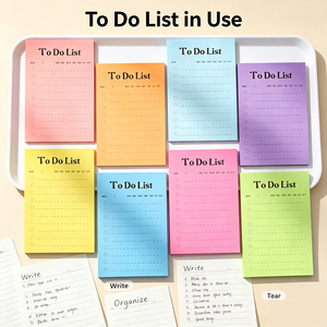 8 Colors To Do List Notepad Tearable Thick Paper Day Planner - Product Image 2