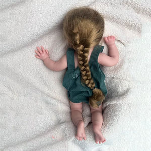 Longs cheveux blonds Silicone <span class=keywords><strong>Reborn</strong></span> poupées grands yeux 20 pouces bébé filles poupées apaisantes poupées nouveau-nés - Product Image 4