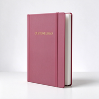 Carnet A5 personnalisé avec logo en feuille d'or, couverture rigide en PU, avec bande élastique, pour cadeau d'entreprise