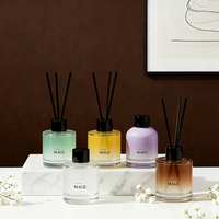Bouteilles diffuseurs d'arômes en verre dépoli dégradé sans flamme, de haute qualité, 50 ml, 100 ml, 150 ml, pour huiles parfumées et désodorisants