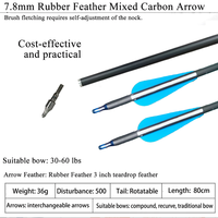 Arbalète en carbone hybride de 7.8mm à pointe interchangeable de 30 pouces Caractéristiques de chasse et d'entraînement Arc classique avec flèche