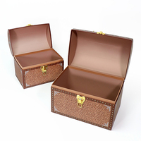 Coffret cadeau en papier fait main personnalisé avec poignée et fermoir, boîte à bonbons vintage de style pirate