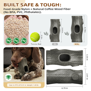 Yıpranmaz Plastikten Yapılmış, Agresif Çiğneyiciler İçin 3'ü 1 Arada Ekolojik, Etkileşimli ve Dayanıklı Dondurulmuş Atıştırmalık Köpek Oyuncakları - Product Image 2