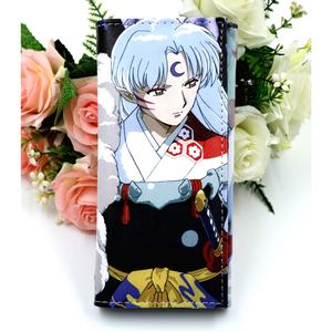 Portefeuille en cuir PU coloré Anime Inuyasha Sesshoumaru, long portefeuille pour hommes et femmes - Product Image 2