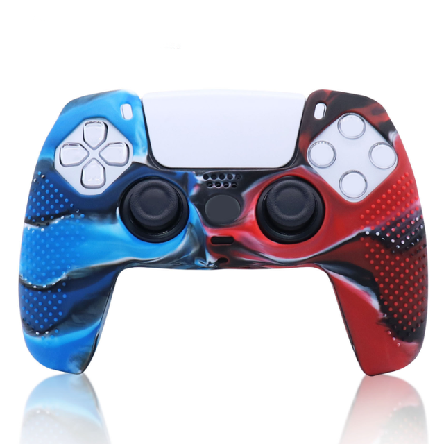 Anti-Slip Silicone Soft Rubber Shell Case for PS5 Dualsense Controller Protective Camo Cover Case