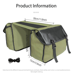 Bolsa de Lona Impermeable para Portaequipajes Trasero de Bicicleta, Ajustable, Universal, para Deportes, Viajes y Mensajería - Product Image 1