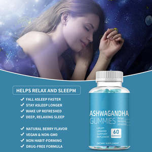 Permen Kunyah Vegan Ginseng India Ashwagandha untuk Kecantikan dan Kesehatan (Tanpa Gula) 60 Buah untuk Wanita Dewasa, Kualitas Makanan - Product Image 5