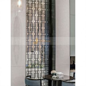 ANN9851 Customized Modern Stainless Steel Coated Multi-Functional <b>Decorative</b> Partition <b>Screen</b> Designed for Stylish Spaces - Product Image 1