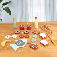 EDULAND OEM ODM Ensemble de barbecue en bois Montessori, fiable et abordable, jouet de simulation de cuisine pour enfants