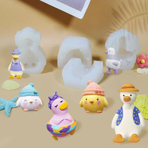 Molde de silicona con forma de <span class=keywords><strong>Patito</strong></span> para aromaterapia, molde creativo de resina epoxi para manualidades, DIY - Product Image 1
