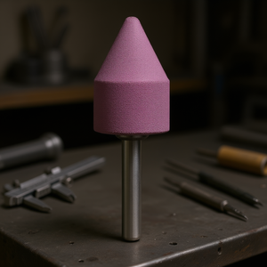 Meule cylindrique en céramique 30x30 mm, pointe conique, tige de 6 mm pour le meulage de précision - Product Image 3
