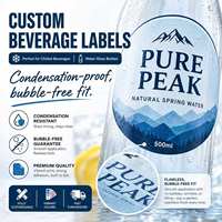 Etiquetas Personalizadas para Bebidas Frías YSB |   Etiquetas Resistentes a la Condensación para Botellas de Agua |   Garantía de eliminación de burbujas