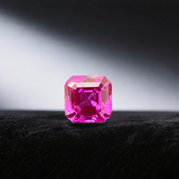 Wuzhou Direktquelle Laborgezüchtete Farbige Edelsteine Rosa Blauer Saphir Stil Pulling-Method