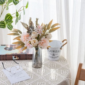 Bouquet de fleurs artificielles pivoines Moon's Bond en tissu tissé plastique pour décoration intérieure et accessoires de mariage CF02033 - Product Image 1