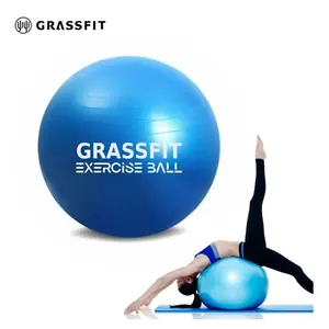 GRASSFIT New Design PVC Anti-brust Yoga Ball Durable Inflatable Exercise Ball For Balance Stability Training Yoga