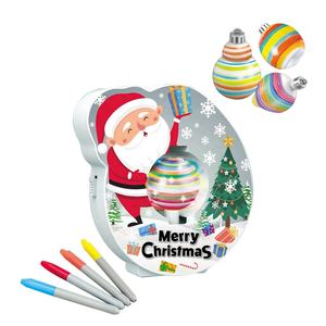Kit lukisan telur Natal, mesin pewarna telur berputar anak-anak seni kerajinan menggambar ornamen telur mainan dekorasi dengan Lampu & musik - Product Image 1